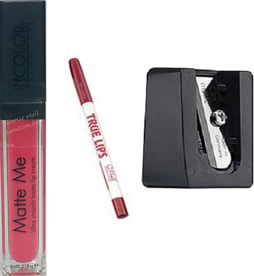

Blushia Matte Me Liquid Lipstick+ 1 Lippencil+ 1 Sharpner(Set of 3)