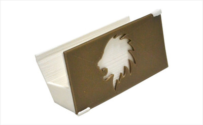 

3idea 1 Compartments Plastic Business Card Holder(White, Brown)