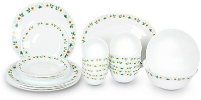 

Laopala Diva Ivory Amber Willow Pack of 27 Dinner Set(Opalware)