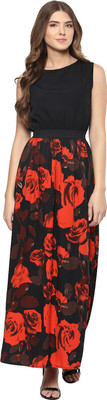 HARPA Women Maxi Black Full Length Dress