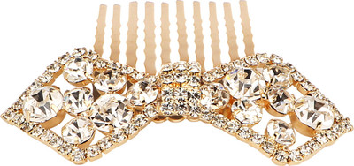 

Pink Rose Princess Charm Hair Pin(Gold, White)