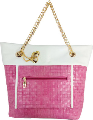 Anglopanglo Hand-held Bag(Pink, White)