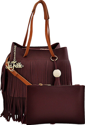 

Lafille Hand-held Bag(Maroon)