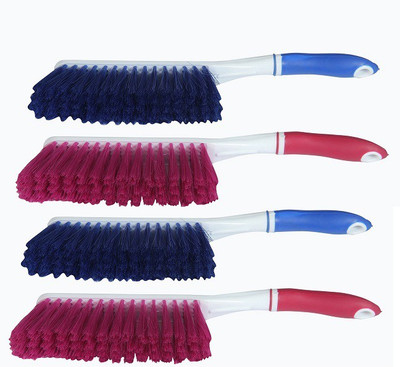

bajrang Cleaning Star Plastic Brush With Hard & Long Bristles For Car Seat/ Carpet / Mats (04 pcs.) Home Cleaning Set