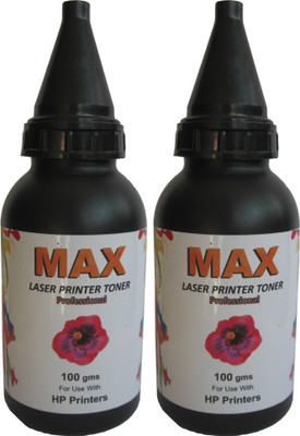 

Max Professional Laser Powder Pack of 2 Each 100gms For HP Laserjet Printers Refill Single Color Ink Toner(Black)