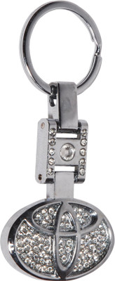 

Oyedeal Jewel Car Logo Toyota Key Chain(Silver)