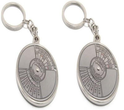

CRAFTKART CFK359 Set of 2- Date Perpetual with Calendar up-to 50 Years Key Chain Key Chain