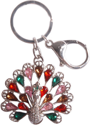 

Oyedeal Studded Stone Colorful Peacock Locking Key Chain(Multicolor)