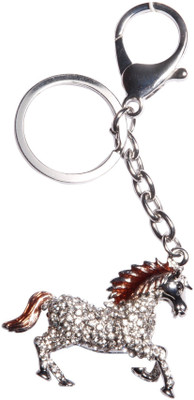 

Oyedeal Studded Stone Running Horse Locking Key Chain(Multicolor)