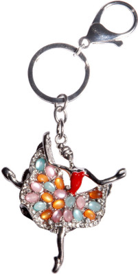Oyedeal Studded Stone Ballerina Ballet Dancer Locking Key Chain(Multicolor)