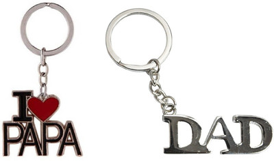 

Oyedeal Set of I Love Papa & Dad Key Chain(Multicolor)