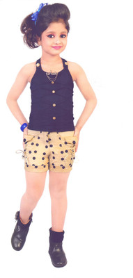 

Hey Baby Girls Party(Festive) Top Shorts(Black