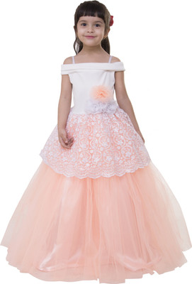 

Samsara Couture Girls Maxi/Full Length Party Dress(Beige, Sleeveless