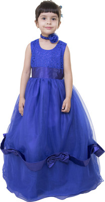 

Samsara Couture Girls Maxi/Full Length Party Dress(Blue, Sleeveless