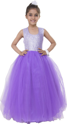 

Samsara Couture Girls Maxi/Full Length Party Dress(Purple, Sleeveless