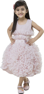 

Samsara Couture Girls Maxi/Full Length Party Dress(Beige, Sleeveless