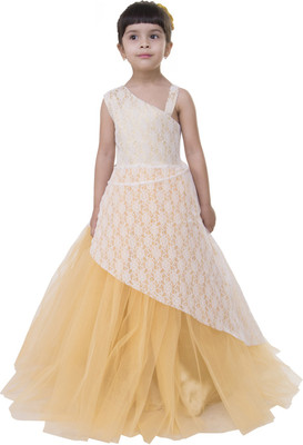 

Samsara Couture Girls Maxi/Full Length Party Dress(Gold, Sleeveless