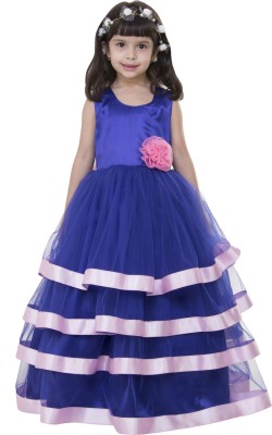 

Samsara Couture Girls Maxi/Full Length Party Dress(Blue, Sleeveless