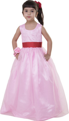 

Samsara Couture Girls Maxi/Full Length Party Dress(Pink, Sleeveless