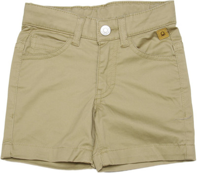 

United Colors of Benetton Short For Boys Casual Solid Cotton(Beige, Pack of 1, 25r