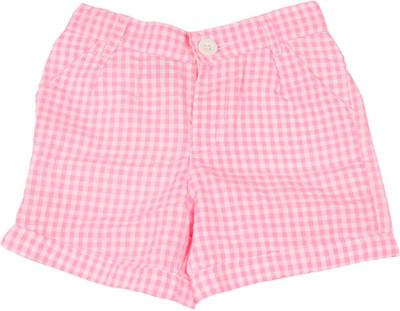

612 League Short For Girls Casual Checkered, Neon pink