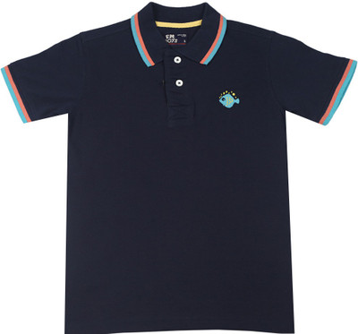 

Flying Machine Boys Solid Cotton T Shirt, Navy