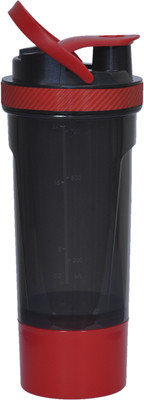 

UDAK Brawny 700 ml Shaker(Pack of 1, Red, Black), Black;red