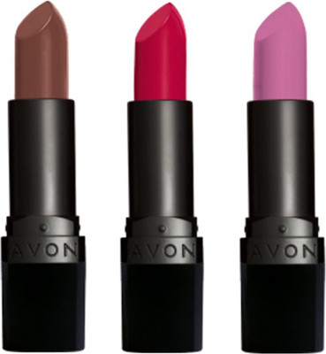 

Avon Anew True Color Perfectly Matte Lipstick (set of 3)(Red Supreme - Chocolate Crush - Ideal Lilac, 12 g)