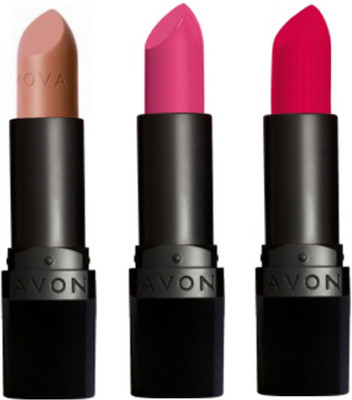 

Avon Anew True Color Perfectly Matte Lipstick (set of 3)(Au Naturale - Ruby Kiss - Splendidly Fuschia, 12 g)