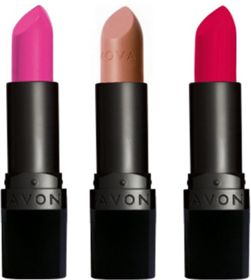 

Avon Anew True Color Perfectly Matte Lipstick (set of 3)(Electric Pink - Au Naturale - Ruby Kiss, 8 g)