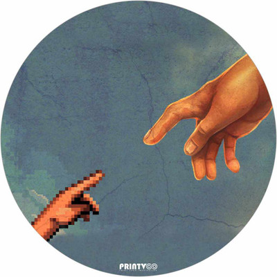 

PrintVoo Pixel Hand Touch Design Mousepad(Multicolor)