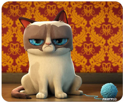 

PrintVoo Grumpy Cat Design Mousepad(Multicolor)
