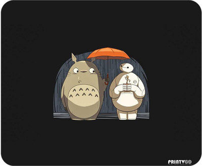 

PrintVoo Totoro Baymax Cartoon Design Mousepad(Black)