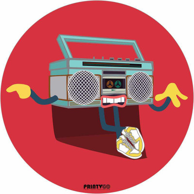 

PrintVoo Music Jukebox Abstract Design Mousepad(Red)