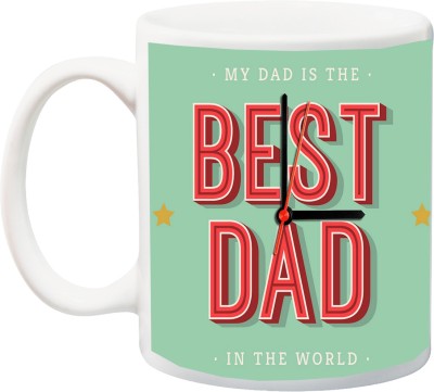 ME&YOU Gift for Father/Daddy/Pop/paPA;my dad is the Best dad in the world Printed Ceramic Coffee Mug(325 ml)