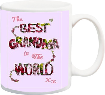 

ME&YOU Gift for mum/maa/mother/mummy/Grandmaa;The Best granma In the World printed Ceramic Mug(325 ml), Multicolor