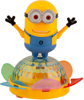 

HALO NATION Minions Bump and Go Spin Toy with Disco Lights and Sound(Multicolor)