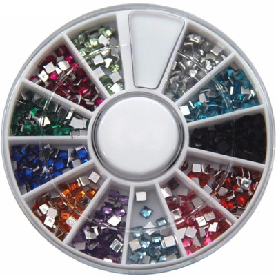 

SENECIO™ Mix Shape Metallic 3D Nail Studd 6cm Wheel(Multicolor)