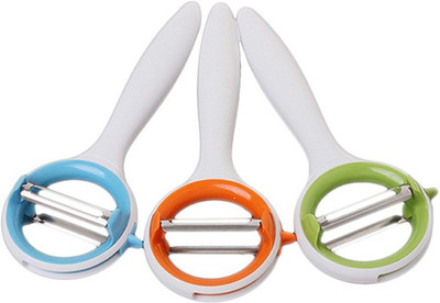 

Bruzone Twin Blade Rotary Multi-Peeler NA Peeler(Blue, Green, Orange Pack of 3)