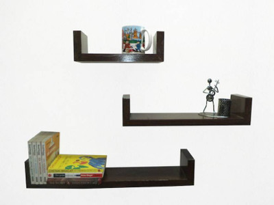 

Wooden Art & Toys n MDF Wall Shelf(Number of Shelves - 3, Black)