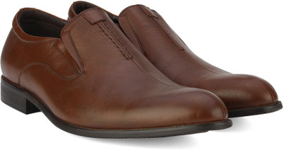 

Pavers England Genuine Leather Slip On For Men(Tan