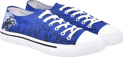 

Walk Jump blue printed canvas shoes,casuals,printed Canvas Shoes For Men(Multicolor