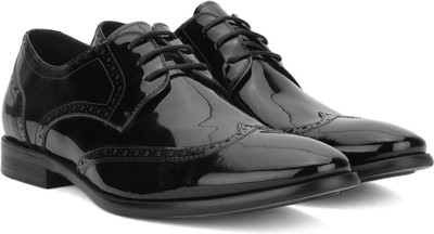 

Pavers England Genuine Leather Lace Up For Men(Black, Black patent