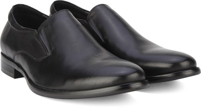 

Pavers England Genuine Leather Slip On For Men(Black