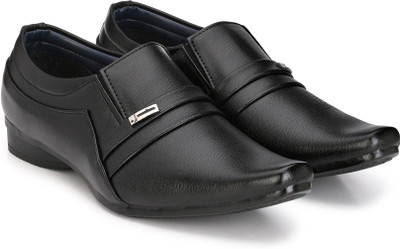 

Levanse Office Wear Slip On For Men(Black, Matte black