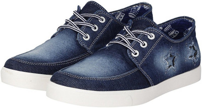 

Blinder Denim Sneakers For Men(Navy, White