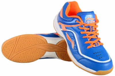 Li-Ning Play AYTL085-3_Blue/Orange Badminton Shoes For Men(Blue, Orange, 03;blue/orange