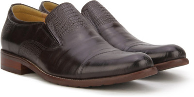 

Pavers England Genuine Leather Slip On For Men(Brown