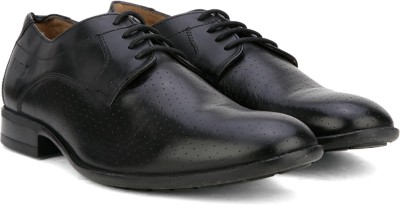 woodland leather black shoes