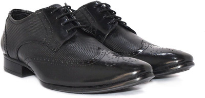 

Alberto Calza Genuine Leather Brogue Corporate Casuals For Men(Black